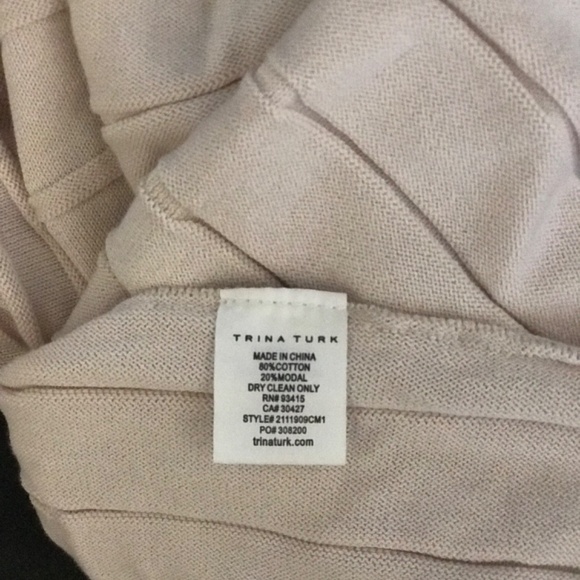 Trina Turk Tan Cream A-Line Sweater Dress - Picture 5 of 5